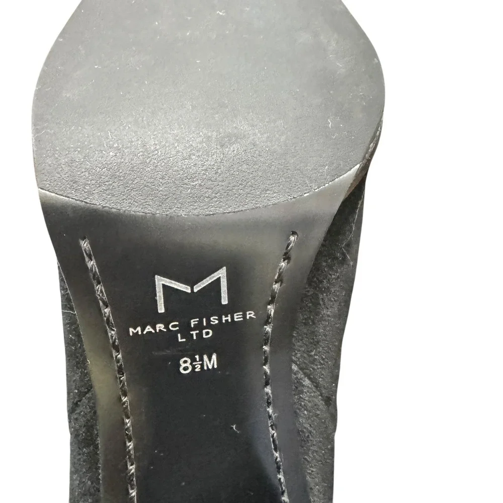 Marc Fisher Netty Black‎ Suede Tall Knee Boot Sz 8.5